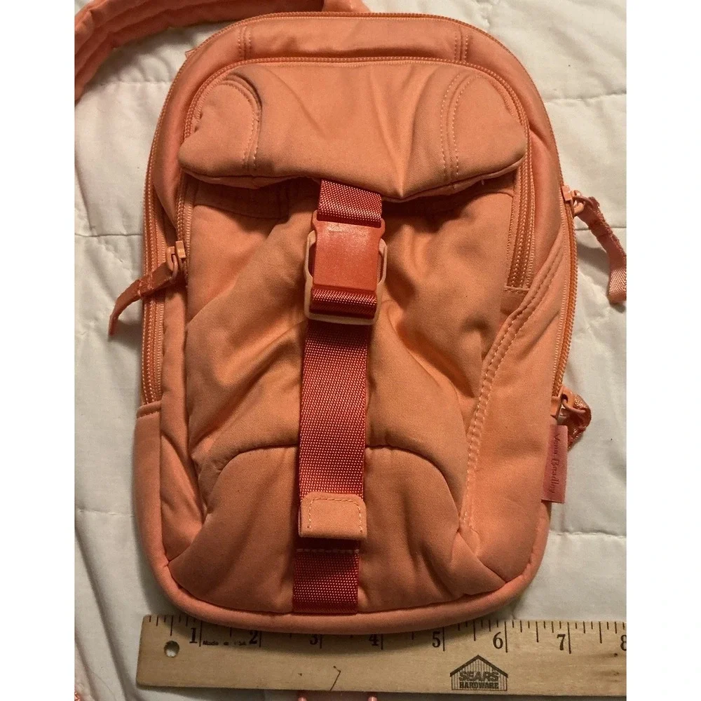 Vera Bradley Utility Sling Cotton Waist‎ Bag Backpack – Coral Peach